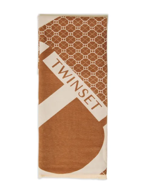 TWINSET logo-pattern scarf