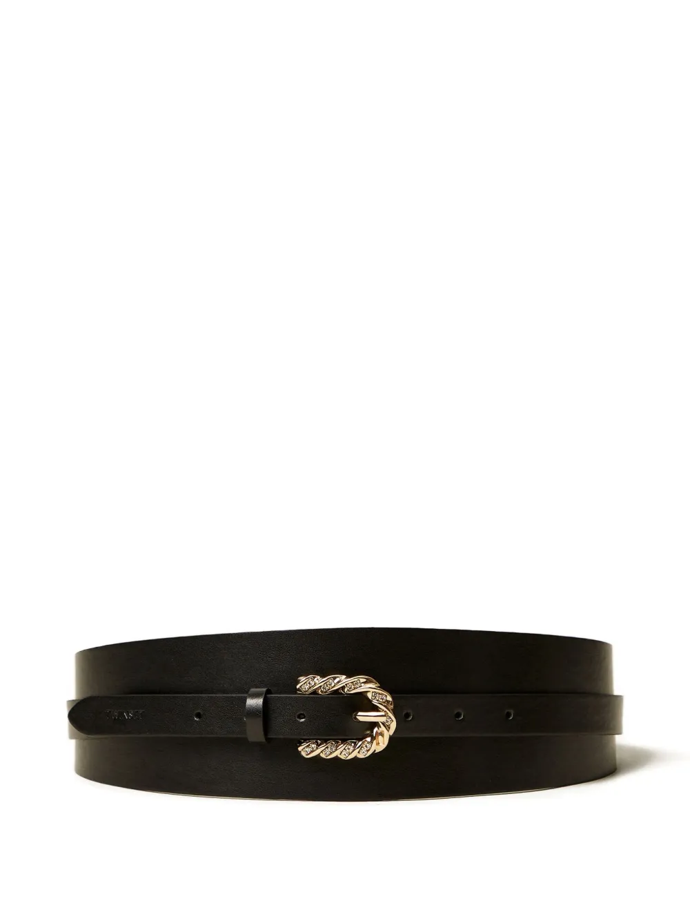 Twinset Twisted-buckle Belt In Black