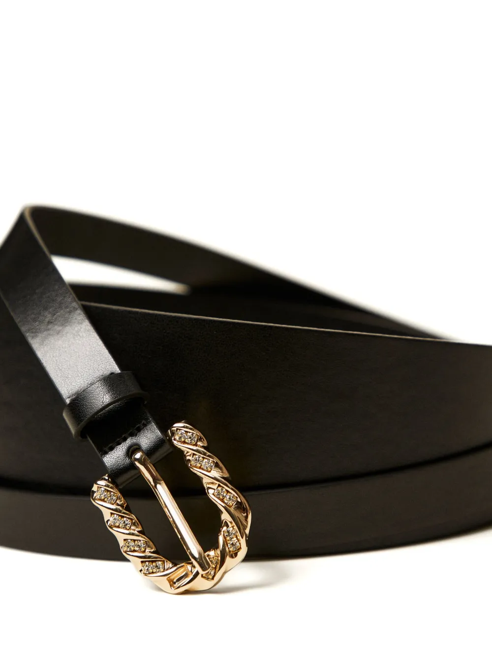 TWINSET Riem met gedraaide gesp - Zwart