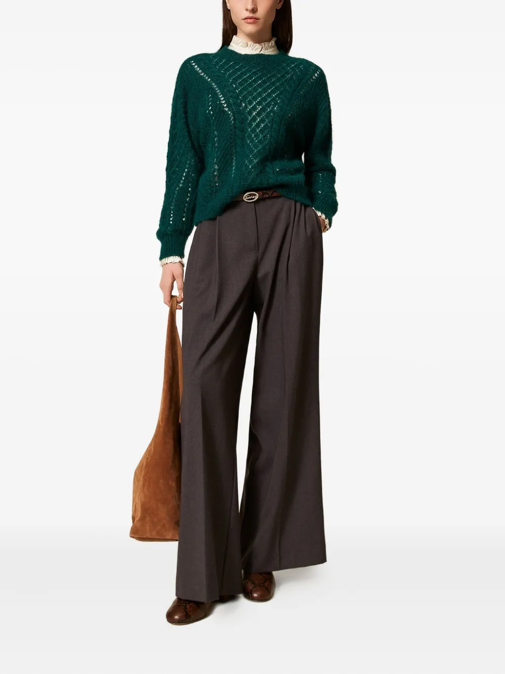 TWINSET open-work cable-knit jumper | Knitted Sweaters | Image 2