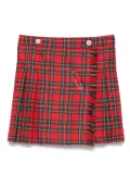 Mariella Ferrari plaid pleated skirt - Red