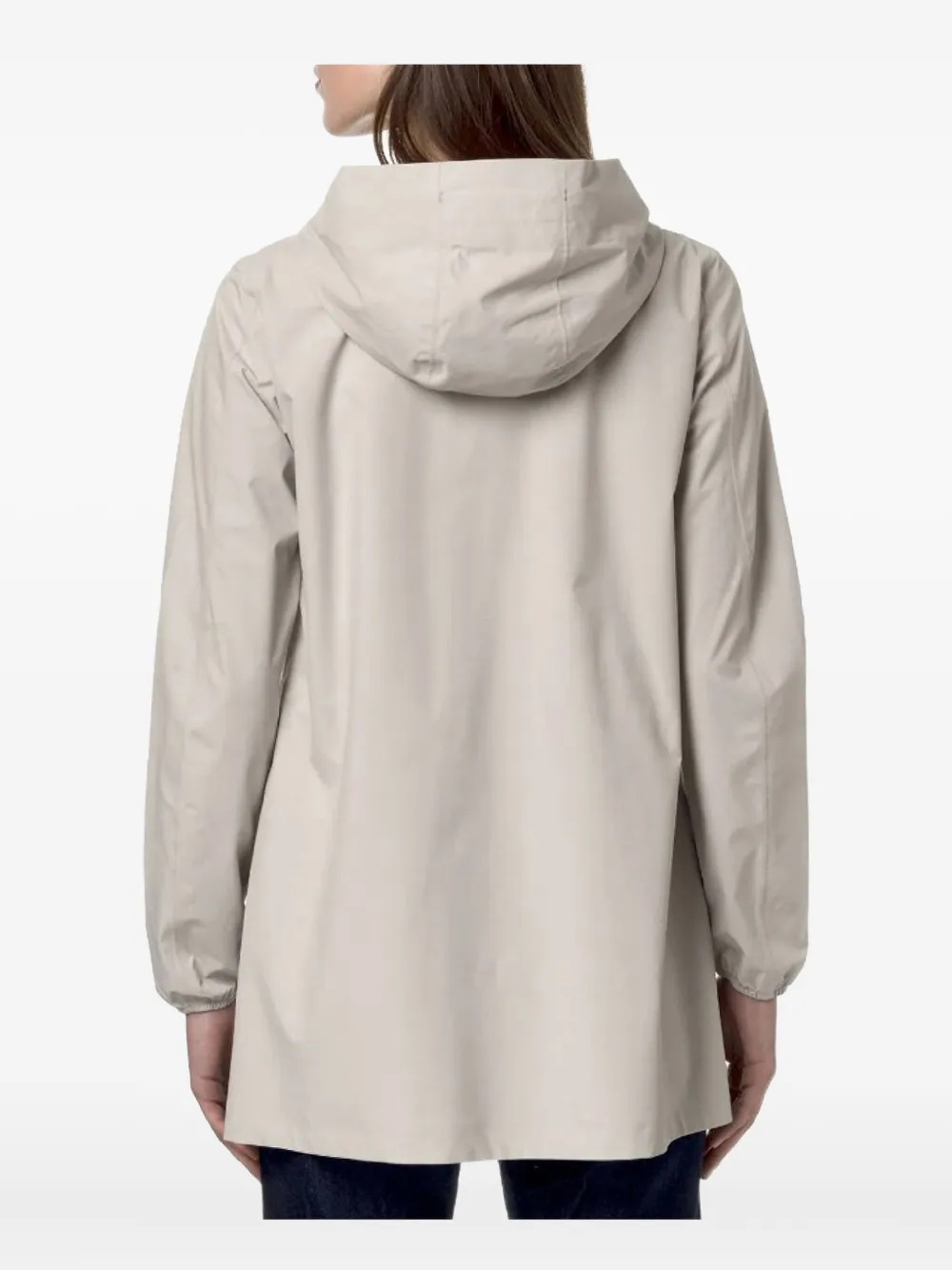 K-way Hooded Logo-print Jacket In Neutral
