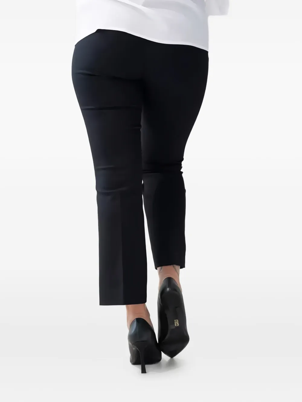 Caractere Button-fastening Flared Trousers In Black