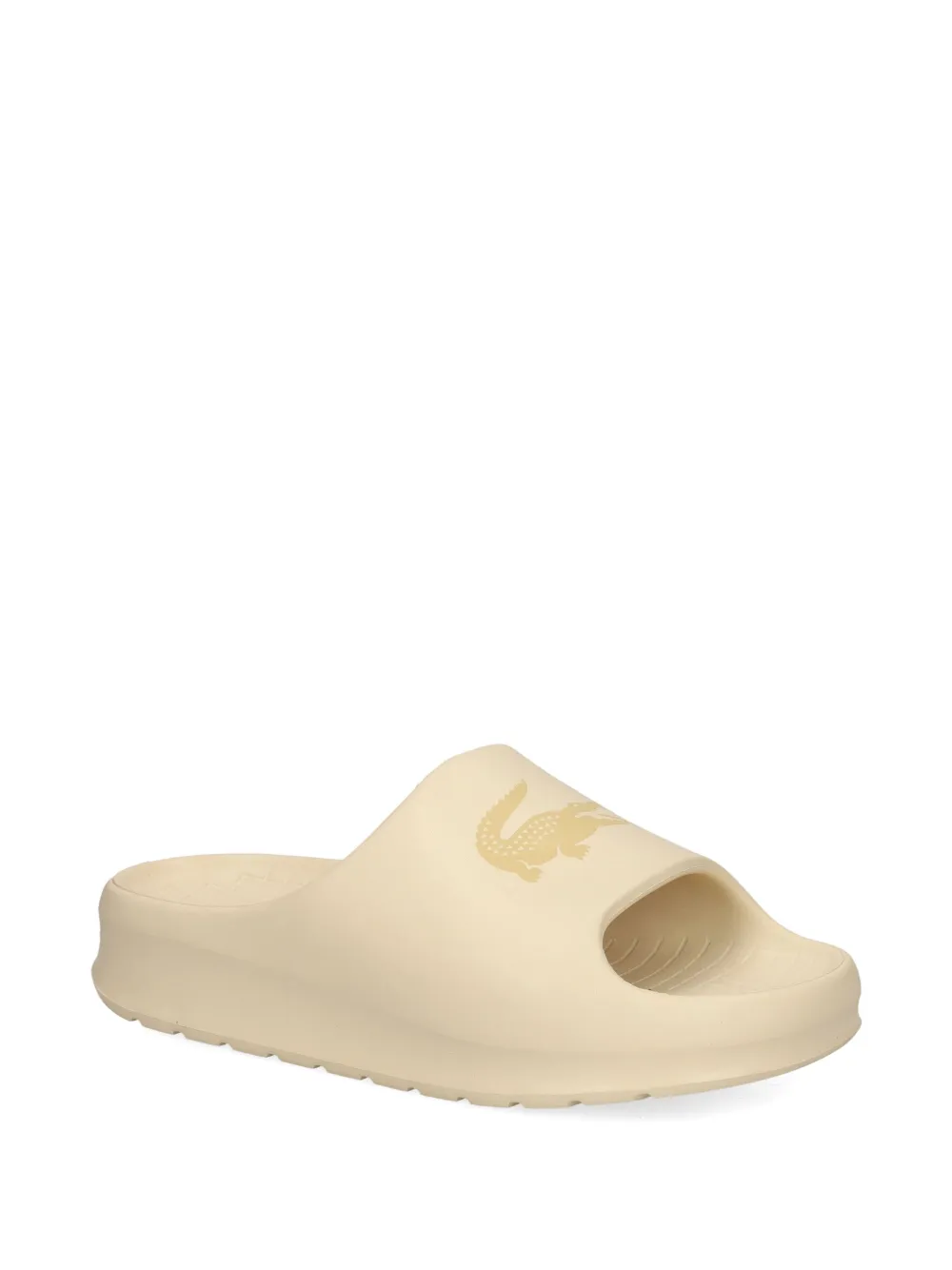 Lacoste crocodile-logo platform slides Neutrals