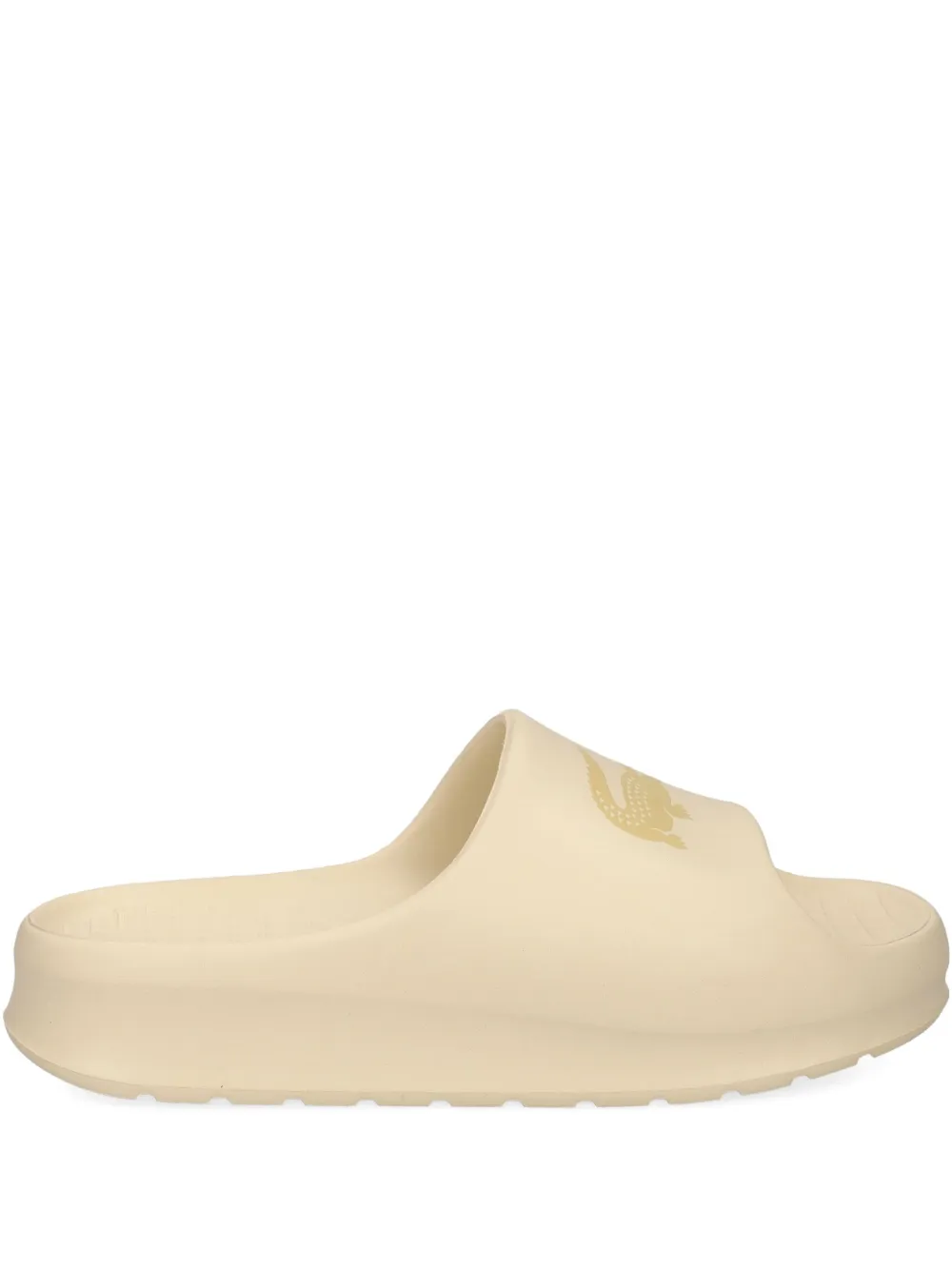 Lacoste crocodile-logo platform slides Neutrals