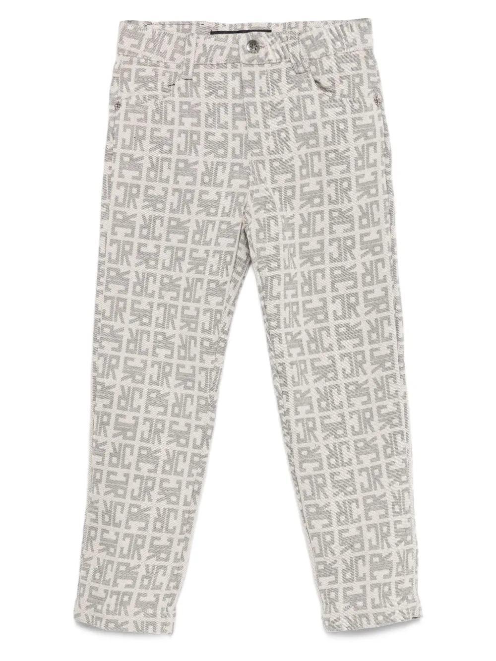 John Richmond Junior logo-print jeans Grijs