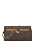 Michael Michael Kors monogram chain-strap satchel - Brown