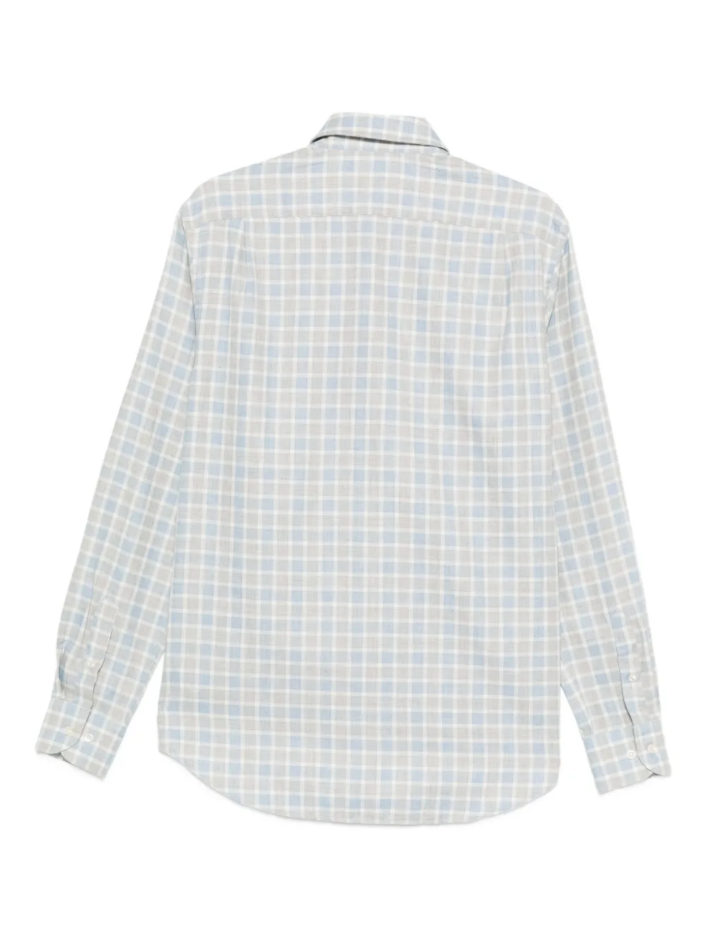 Paul & Shark checked long-sleeved shirt - Blauw