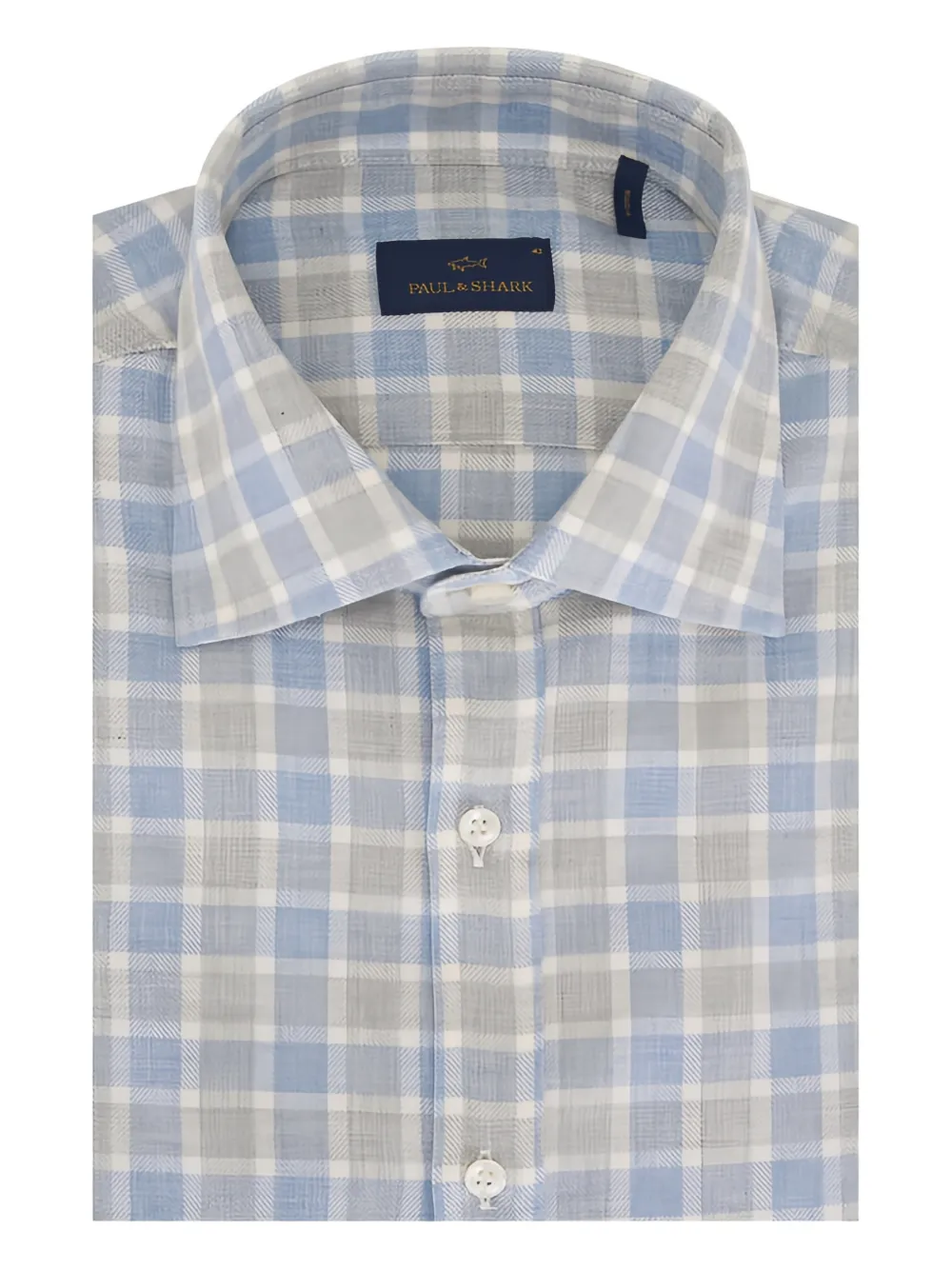 Paul & Shark checked long-sleeved shirt - Blu