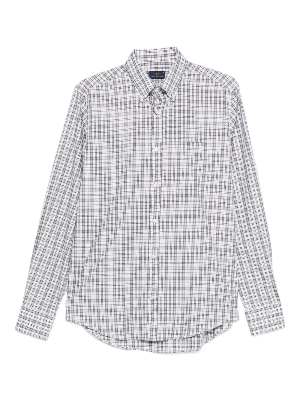 Paul & Shark Checked Button-down Shirt In Blue