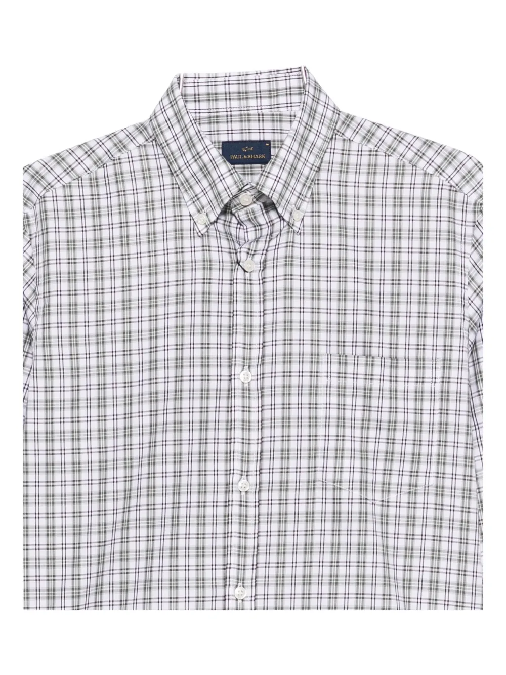 Paul & Shark Checked Button-down Shirt In Blue