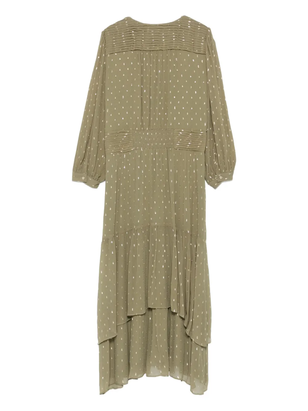 Ba&Sh Maia tiered midi dress - Groen