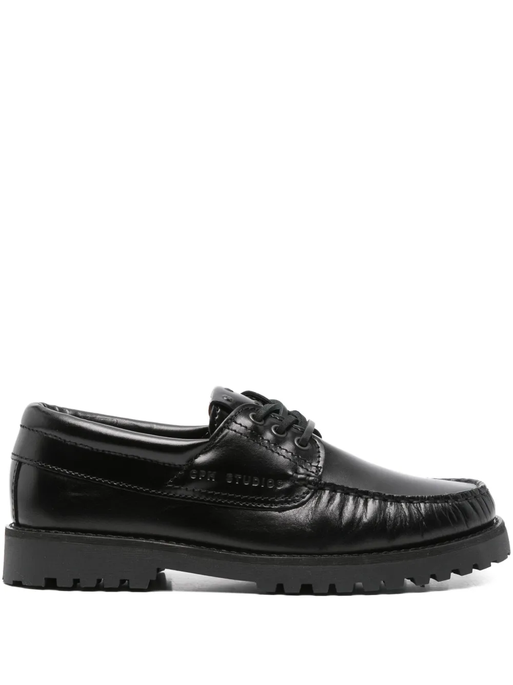 Copenhagen leather lace-up loafers Black