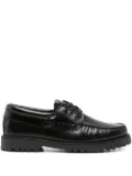 Copenhagen leather lace-up loafers - Black