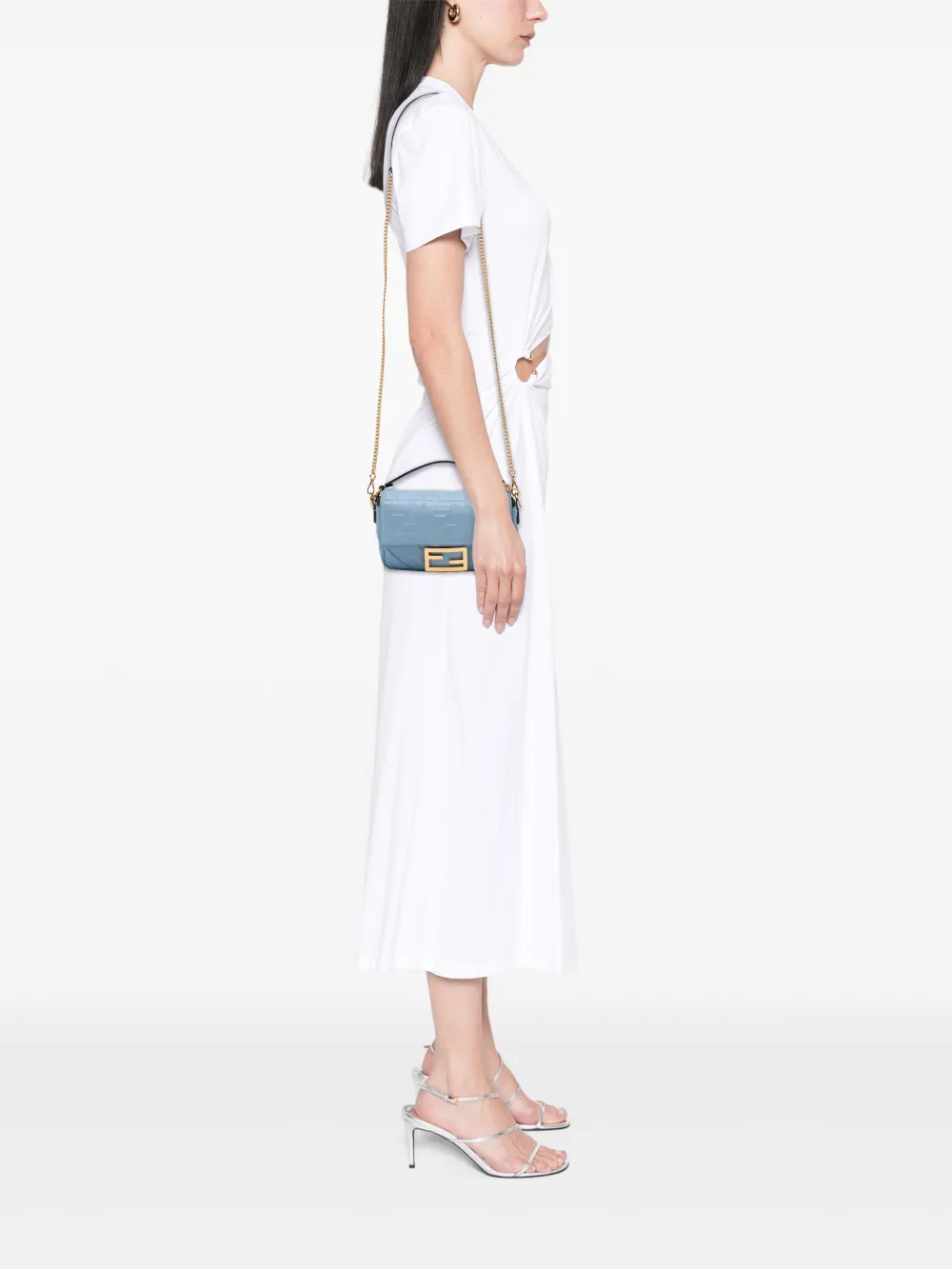 Fendi Pre-Owned 2010-2025 Mini Zucca Embossed Leather Baguette satchel | Pre-Owned | Image 2