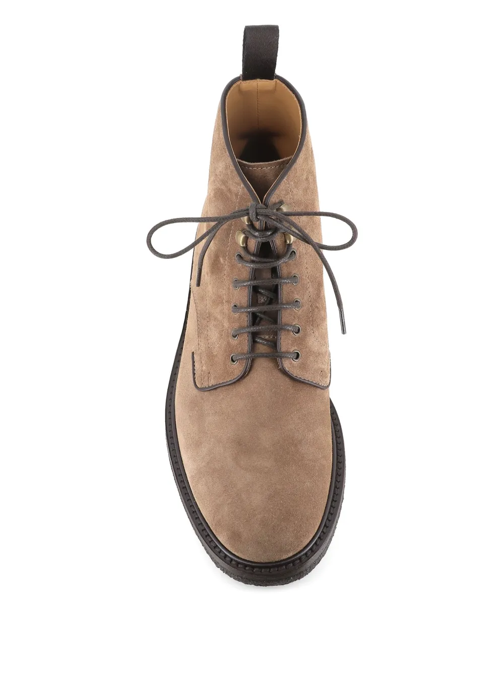 Henderson Baracco lace-up suede boots Neutrals