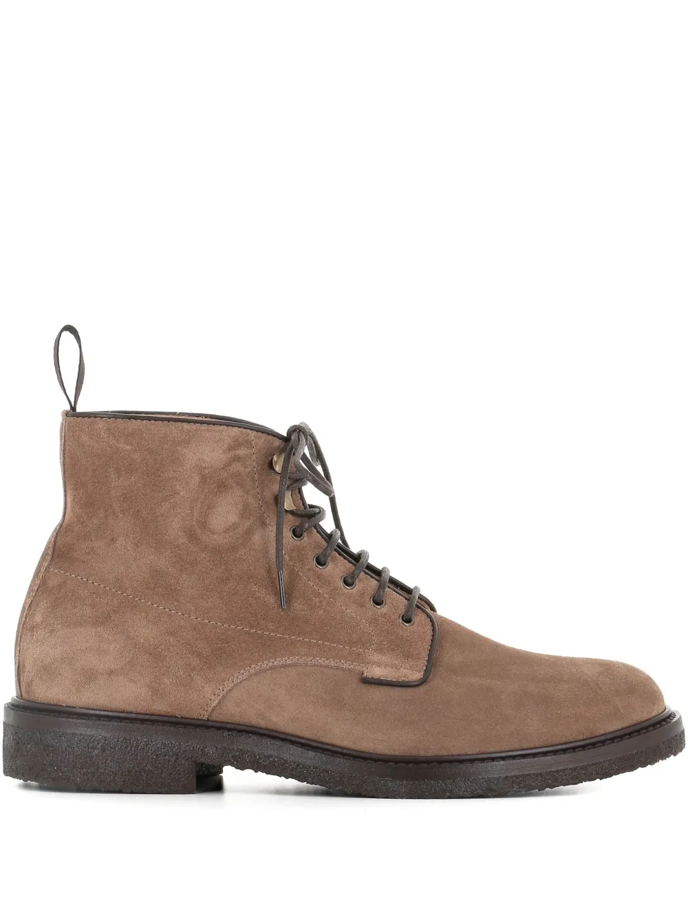Henderson Baracco lace-up suede boots Neutrals