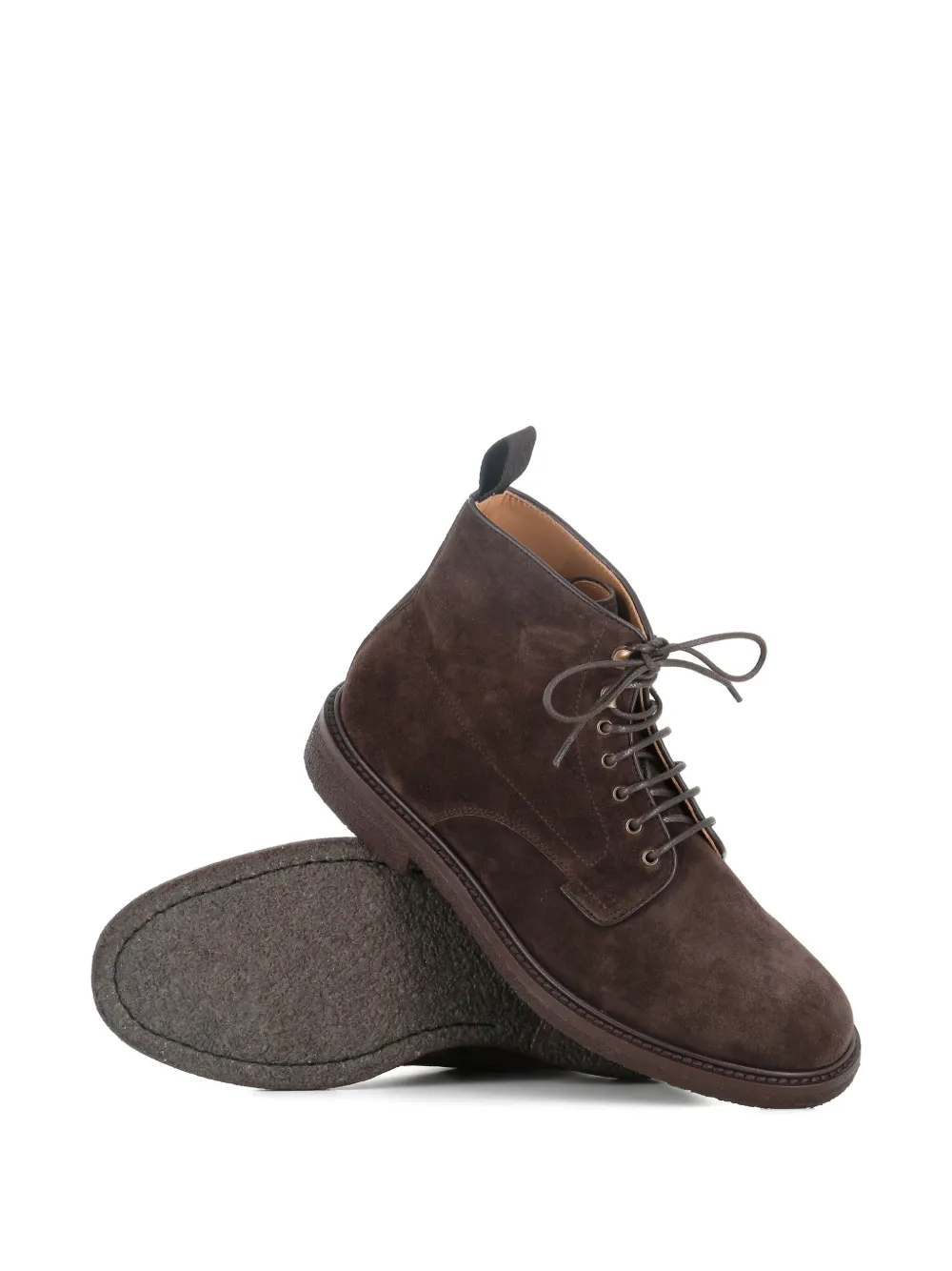 Henderson Baracco lace-up suede boots Brown