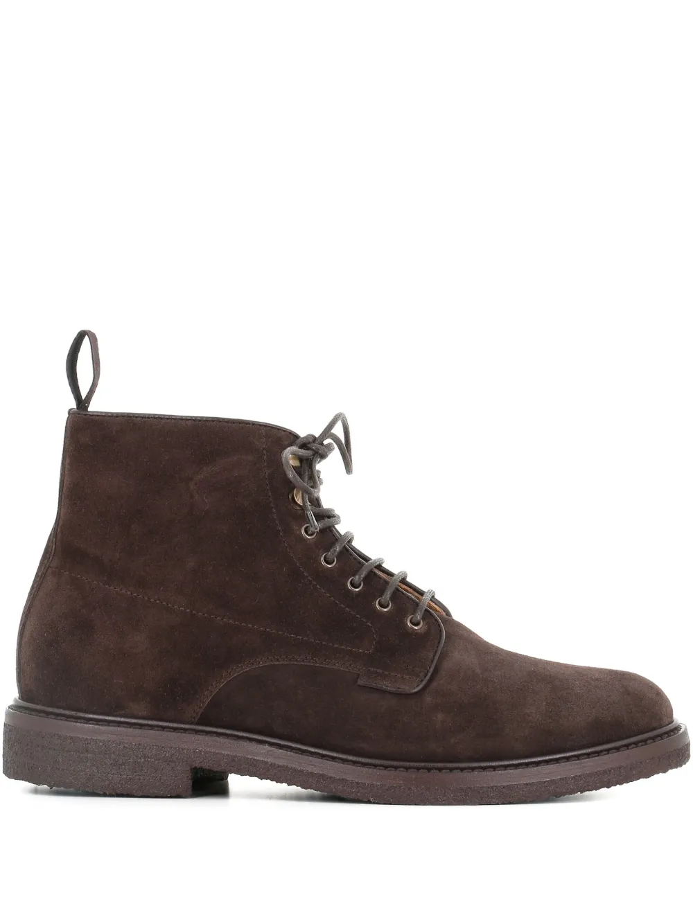 Henderson Baracco lace-up suede boots Brown