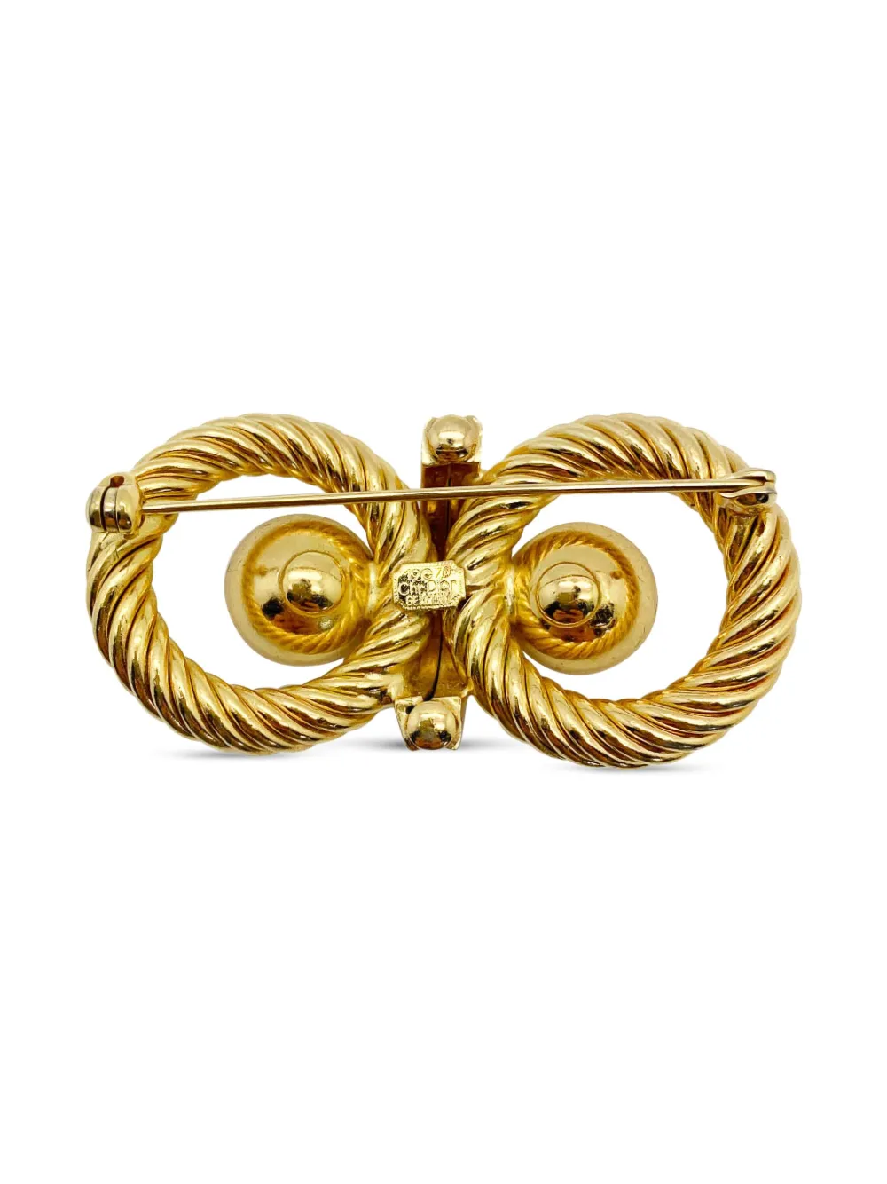 Christian Dior Pre-Owned 1970s rope-design ball brooch | Image 2