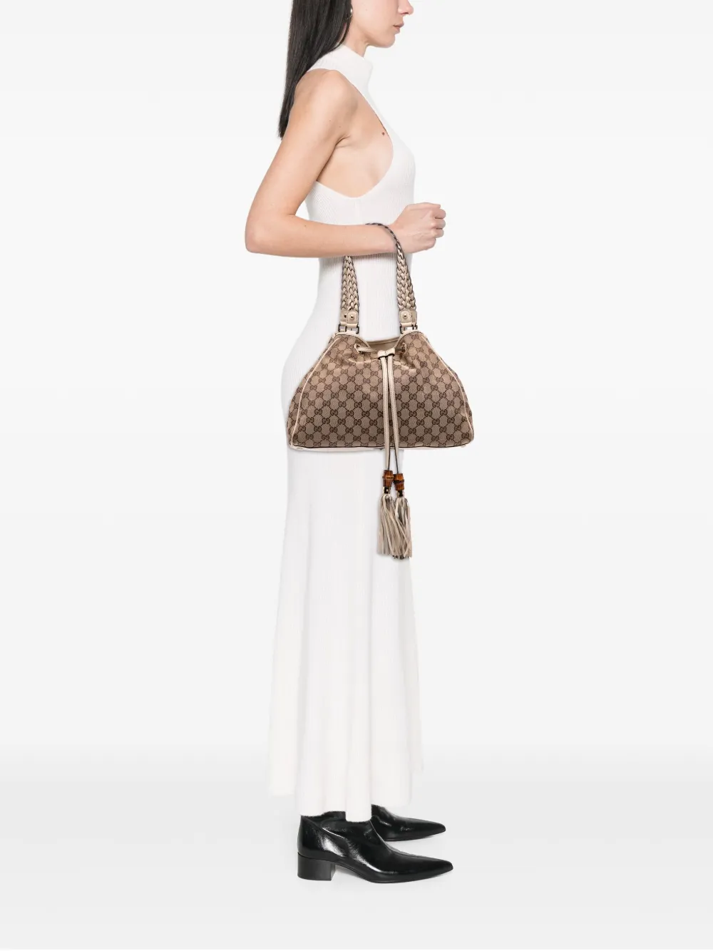 Gucci Pre-Owned 2016-2025 Medium GG Canvas Braided Peggy tote bag | Pre-Owned | Image 2