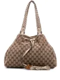 Gucci Pre-Owned 2016-2025 Medium GG Canvas Braided Peggy tote bag - Brown
