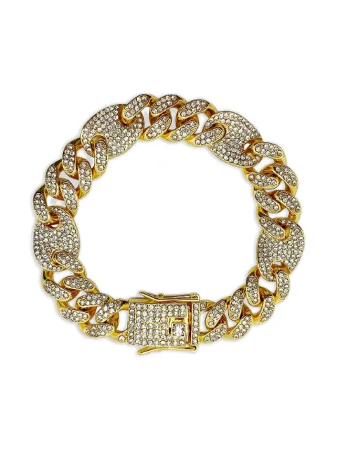 Jennifer Gibson Jewellery 2000s chunky crystal-embellished chain bracelet