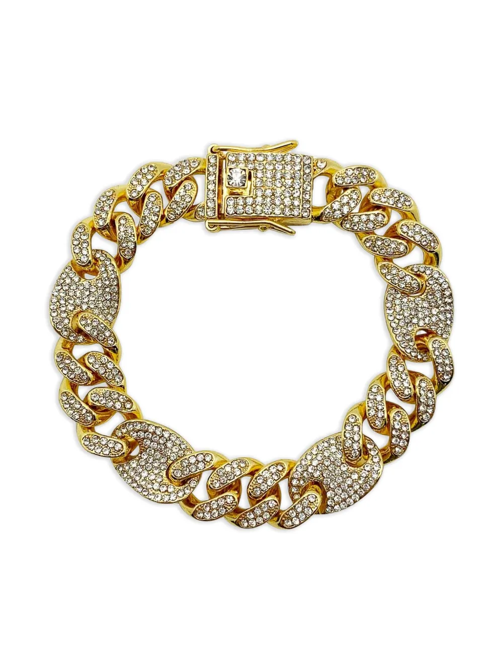 Jennifer Gibson Jewellery 2000s chunky crystal-embellished chain bracelet | Image 2