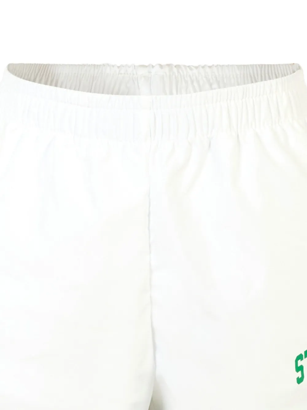 Mc2 Saint Barth Elastic-waistband Trim-detail Shorts In White