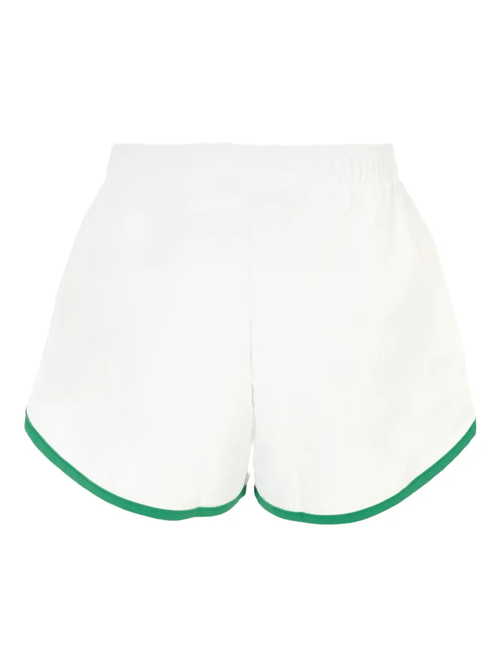 Mc2 Saint Barth Elastic-waistband Trim-detail Shorts In White
