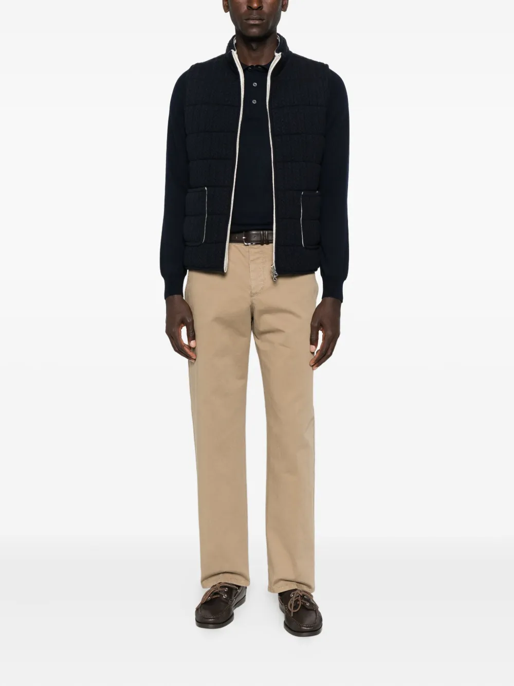 Pantaloni Torino cotton twil trousers - Bruin