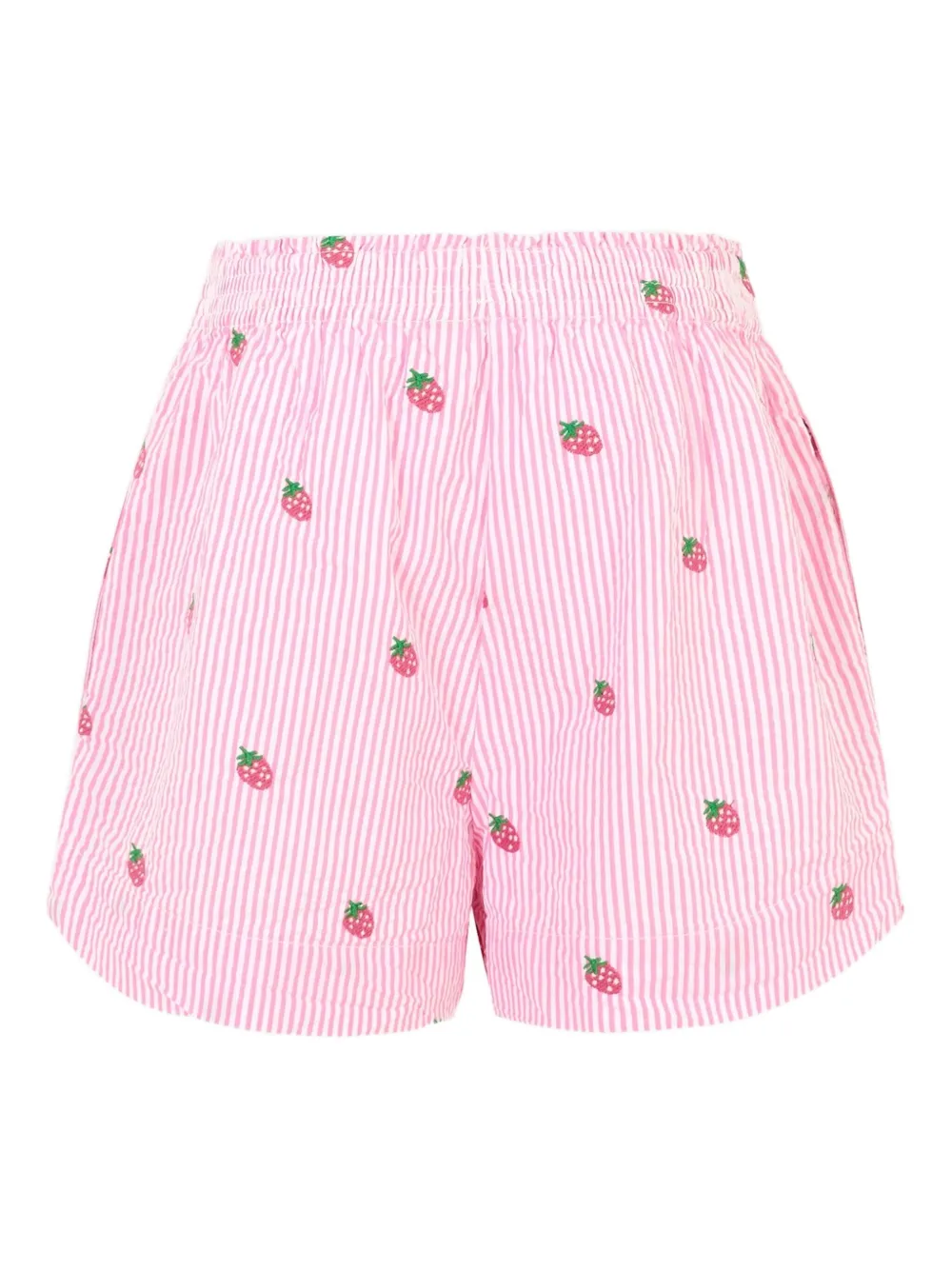 MC2 Saint Barth Kids strawberry-print striped shorts Roze
