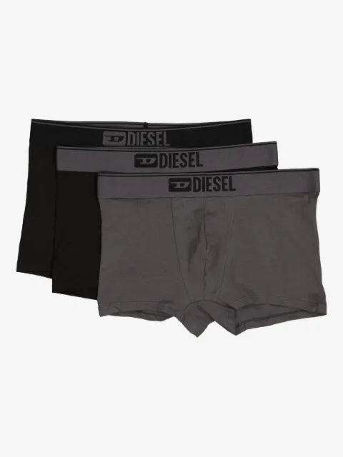Diesel pack de tres bóxeres con logo en la pretina