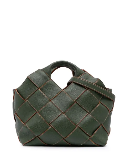 Loewe Pre-Owned 2020 Small Woven Leather Surplus Basket Bag satchel
