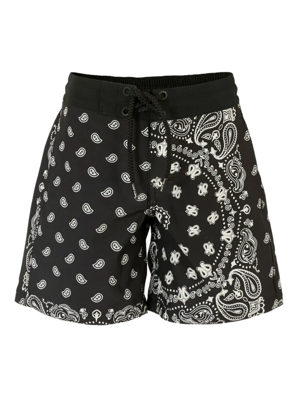 MC2 Saint Barth Kids ペイズリー トランクス水着 - ブラック MC2 Saint Barth Kids ペイズリー トランクス水着 - ブラック