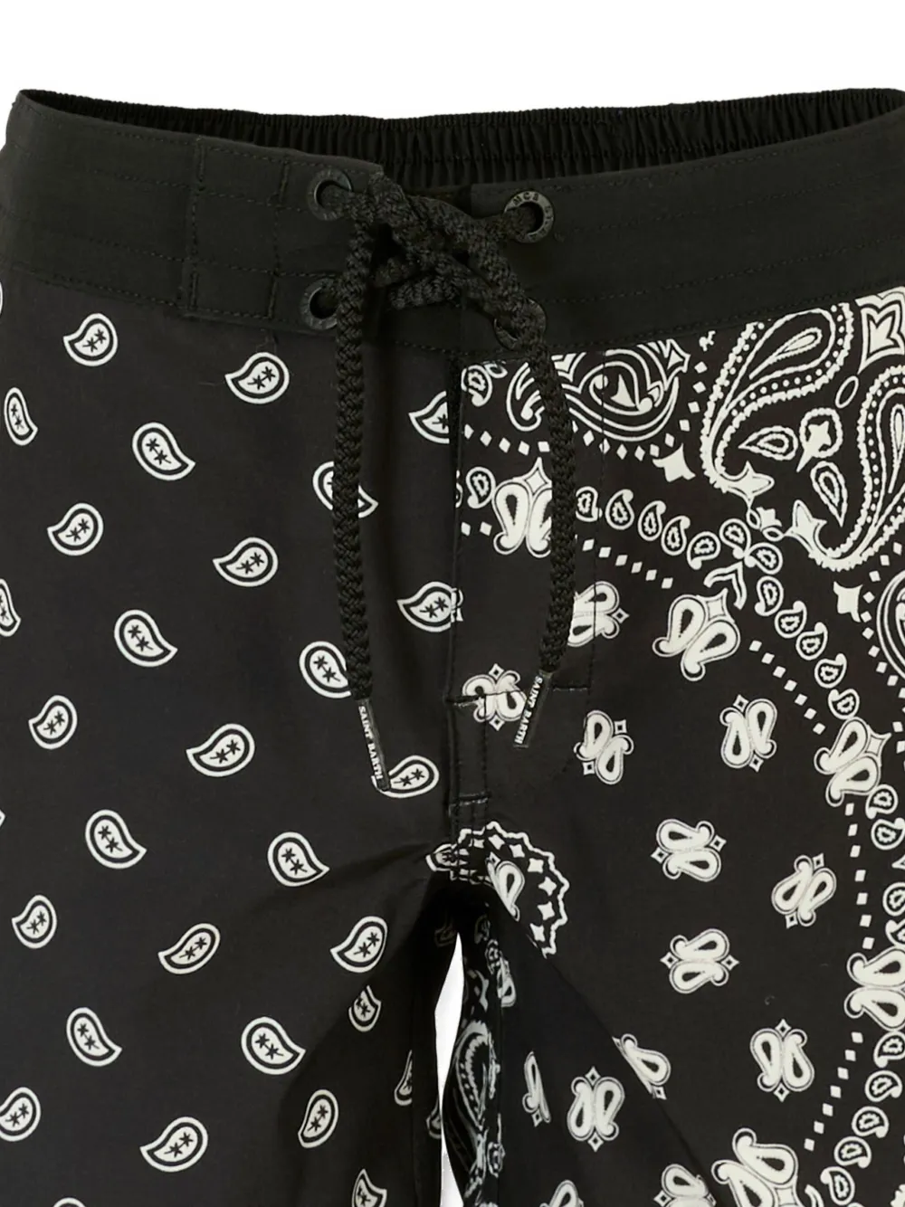 MC2 Saint Barth Kids Zwembroek met paisley-print en trekkoord Zwart