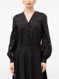 TWINSET lace-insert buttoned shirt - Black