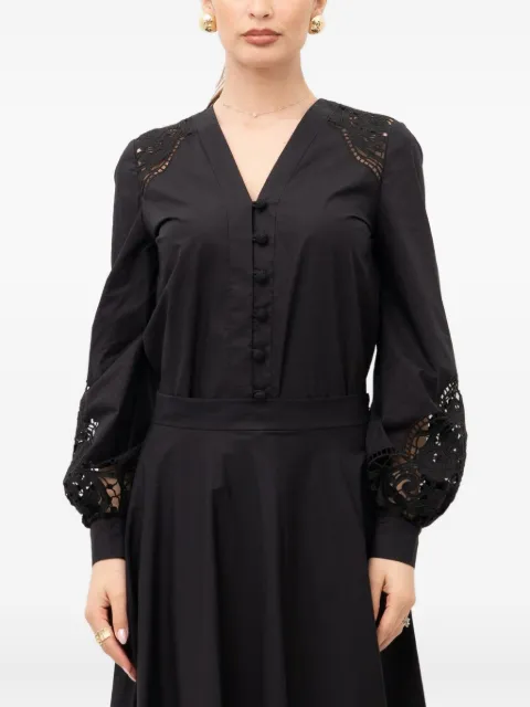TWINSET lace-insert buttoned shirt 