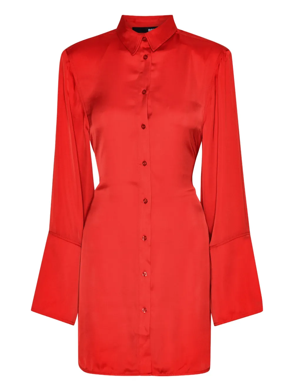 ROTATE BIRGER CHRISTENSEN tie-back shirt mini dress | Red | Image 1