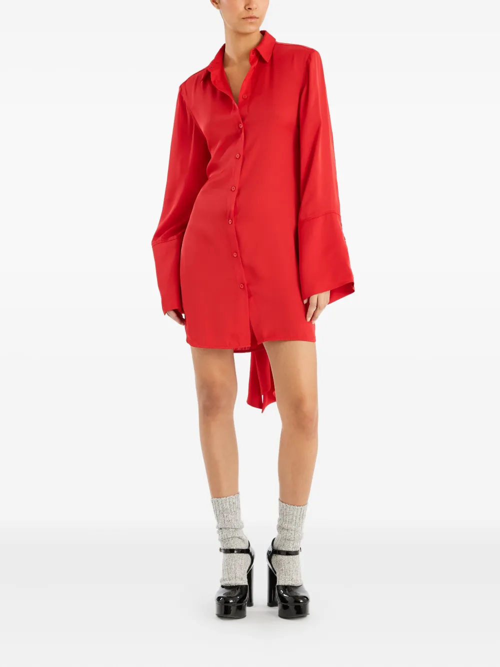 ROTATE BIRGER CHRISTENSEN tie-back shirt mini dress | Evening Dresses | Image 2