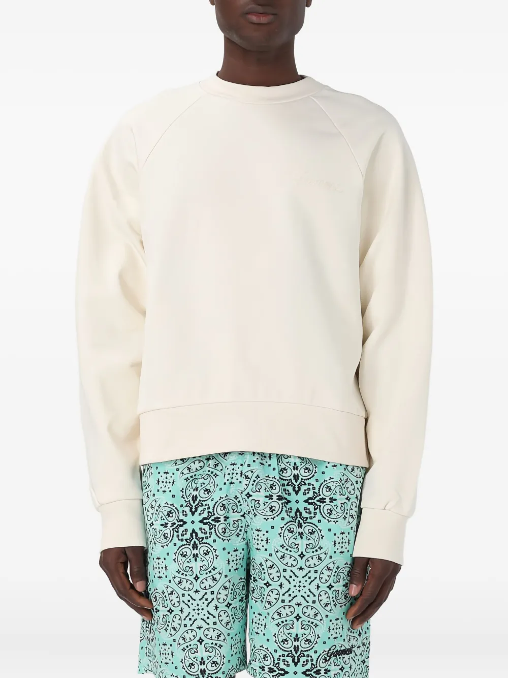 Garment Workshop Raglan-sleeve Sweatshirt In Brown