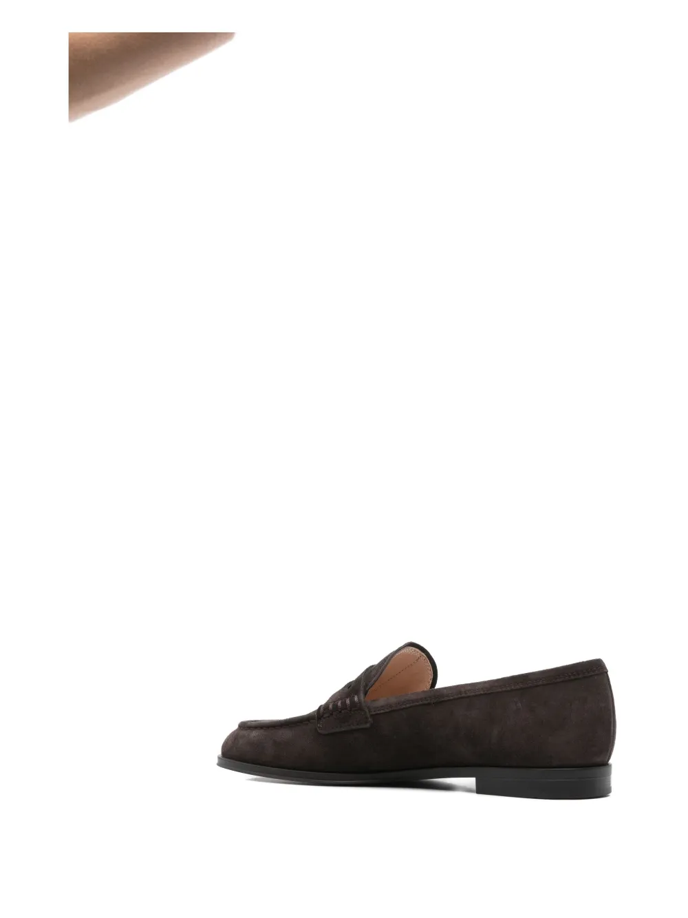 Gianvito Rossi Georgie Penny-strap Suede Loafers In Brown