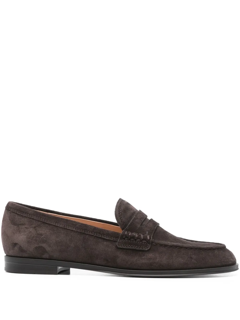 Gianvito Rossi Georgie penny-strap suede loafers Brown