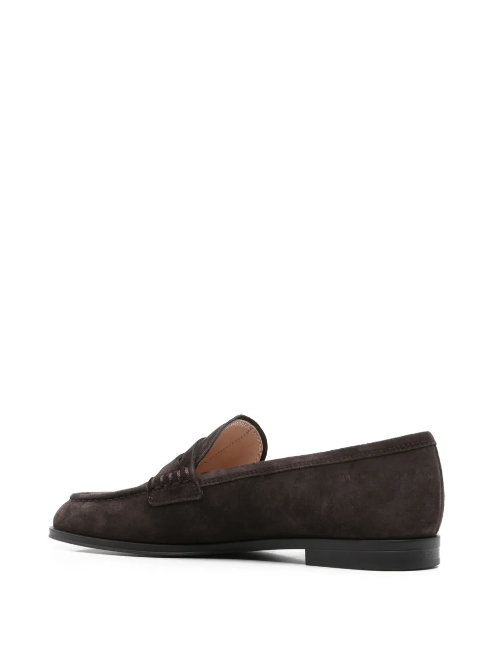 Gianvito Rossi Georgie penny-strap suede loafers Brown