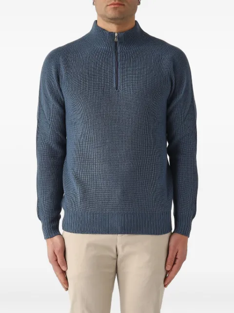 Gran Sasso half-zip ribbed sweater