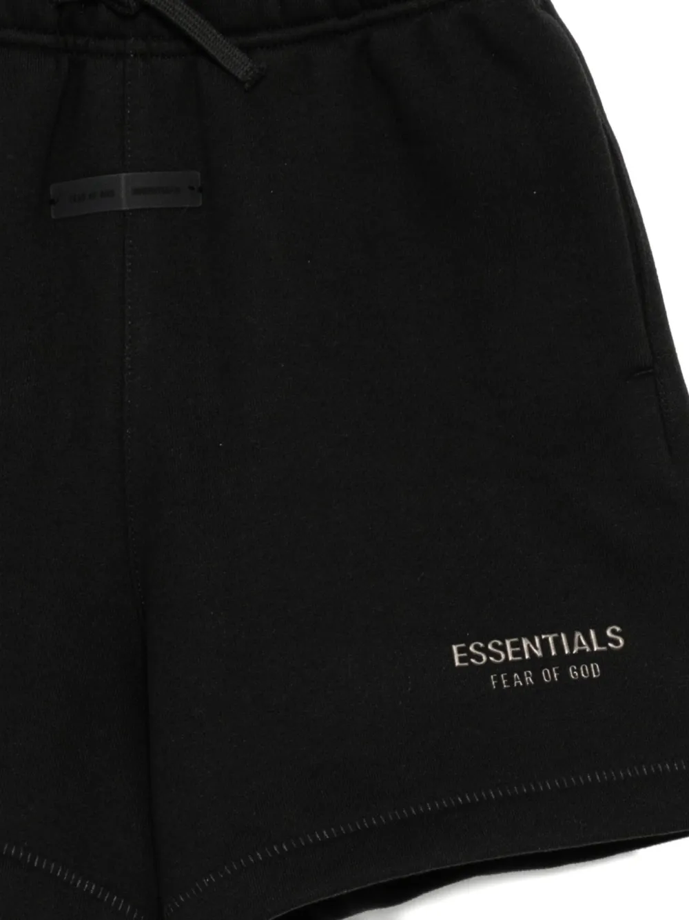 Essentials Embossed-logo Shorts In Black