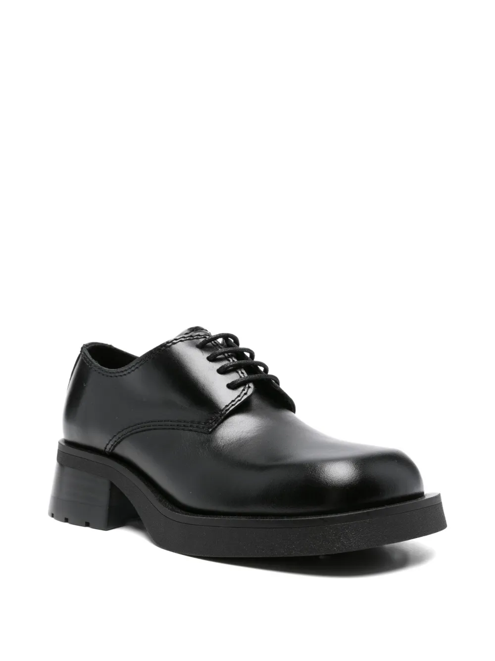 Miista Althea lace-up platform derby shoes Black