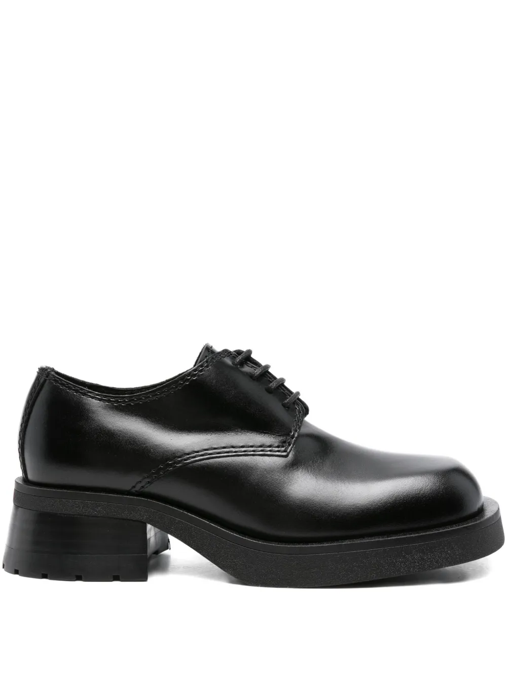 Miista Althea lace-up platform derby shoes Black