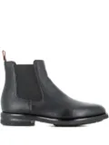 Santoni elastic-panel leather boots - Black