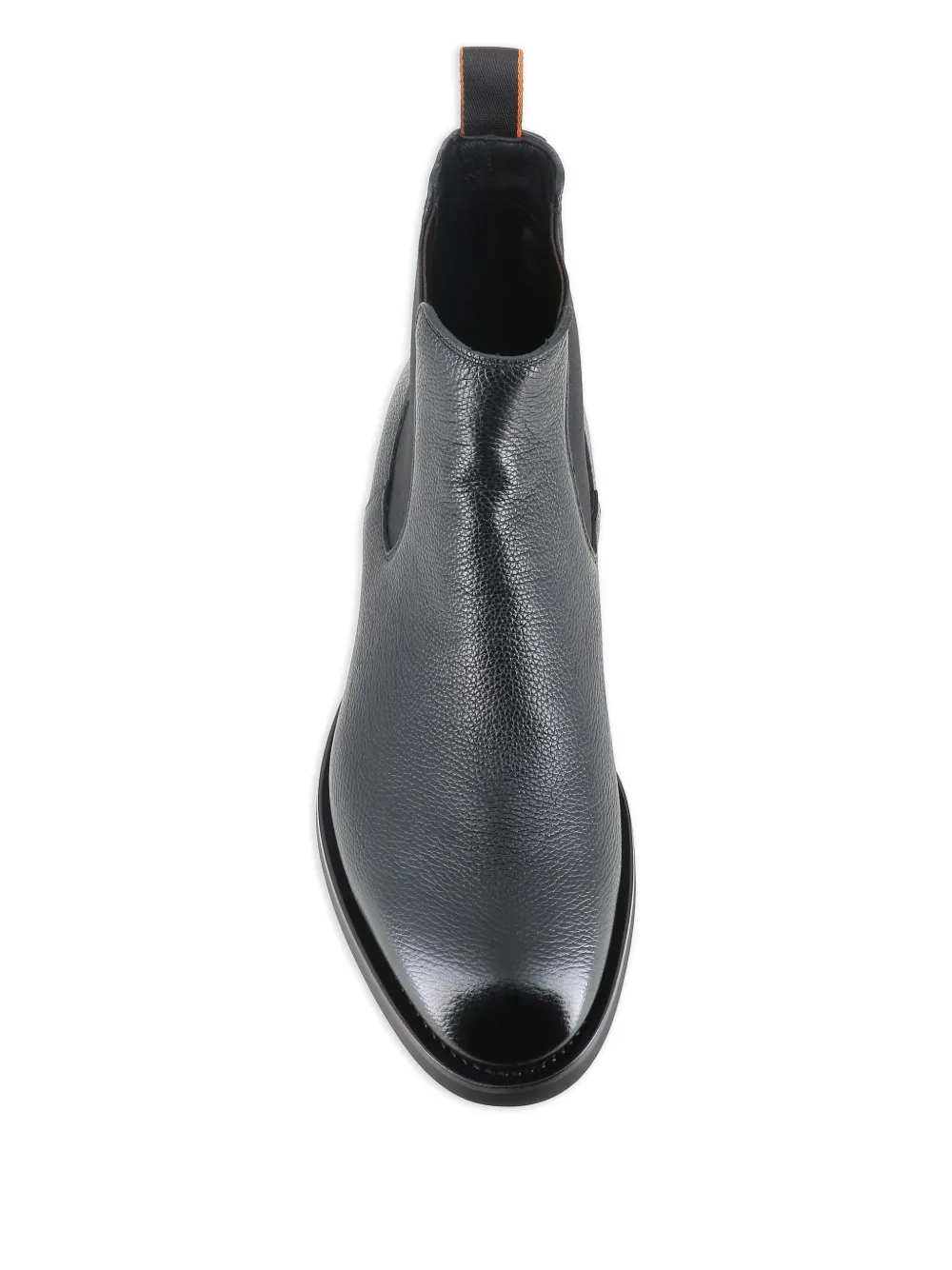 Santoni elastic-panel leather boots Black